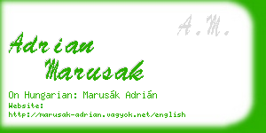 adrian marusak business card